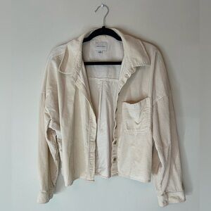 American Eagle Cream Corduroy Jacket